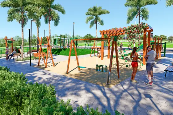 Playground e brinquedos no Jardim Ecoville